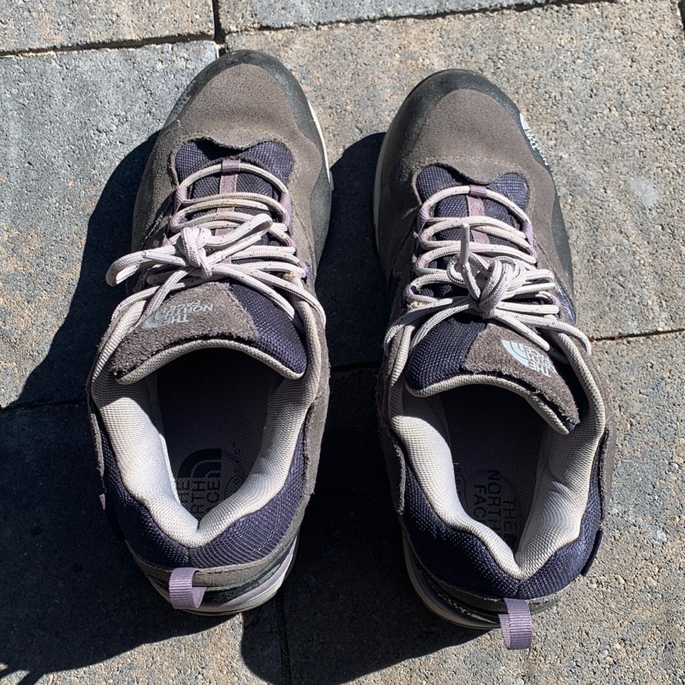 The North Face hiking shoes.